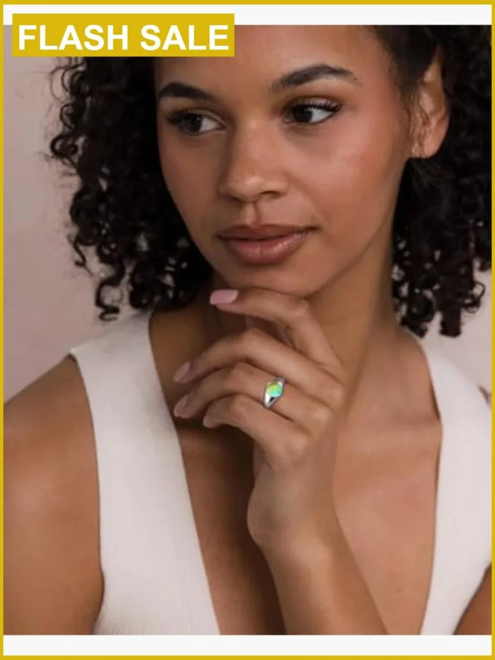 Mood Ring Stackable Color Changing Ring Gold Plated Stainless Steel Dainty